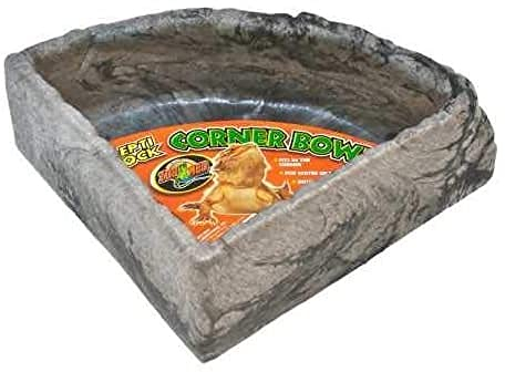 Zoo Med Repti Rock Corner Water Dish, Eck-Wassernapf für Reptilien ,sortiert