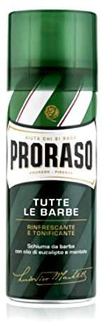 6x PRORASO Shaving foam Cream seife Rasierschaum Eukalyptusöl und Menthol 400ml