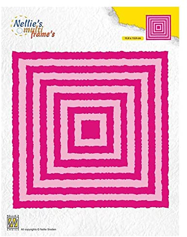 Nellie's Choice Stansmall - Fyrkant Cutting Die - 11 Multi Frame Dies - Skärschablon för Korttillverkning - 13,8 x 13,8 cm - Pyssel - Scrapbooking, Hantverk, DIY