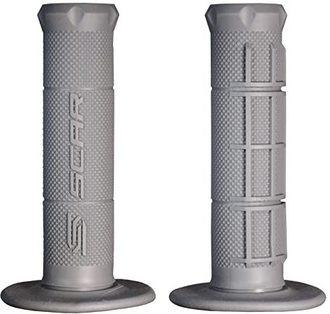 SCAR Poignée Guidon Moto Cross MX Enduro Supermotard Dirt Pit Bike - Gris