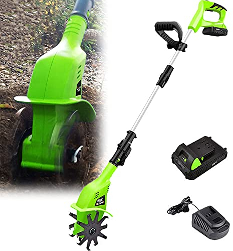 LIMEID Scarificateur électrique Rotavateur portatif sans Fil 20 V avec Batterie Rechargeable, Profondeur de Travail de 25 cm, motoculteur électrique Portable pour Jardins, potagers, serres