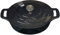 La Cuisine 6240MB Enameled Cast Iron Oval Casserole Dutch Oven - 33(L) x 25 (W) 9.8 (H) cm 6.5 Litre Internal Matte Black Enamel Exterior Glossy Black Enamel Finish
