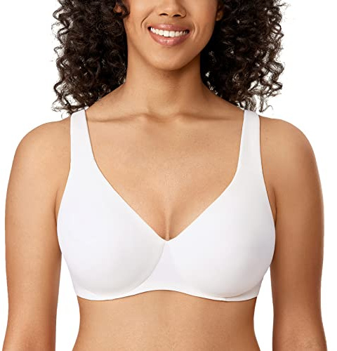 AISILIN Sujetador Minimiseur Talla Grande con Aros Sin Relleno Completa Mujer Blanco 110E