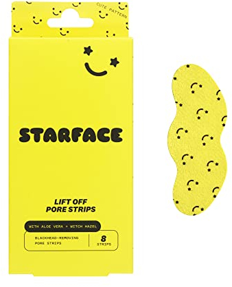 Starface World Lift Off Pore Strips, Blackhead Remover, Deep Cleansing Nose Strip, Patches for Nose Pores (8 count)