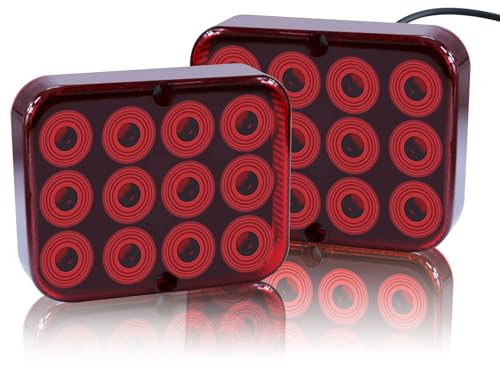 Aelmiyw 2PC Nebelschlussleuchte,Nebelscheinwerfer,Nebelschlussleuchte Led,12V Nebelschlussleuchte Anhänger für Anhänger, LKW, Wohnwagen, Van, Traktor,Auto