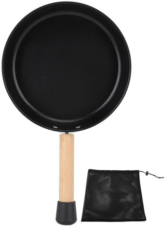 Nonstick Frying Pan Skillet, 8Inch Nonstick Deep Frying Pan Non Stick Saute Pan Cooking Pan Stainless Steel Skillet with Storage Bag for Camping