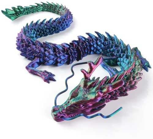 LGWJHCY Aquarium Dekoration Blau-Violett 3D Mini Drachen mit Beweglichen Gelenken - Kreative Cartoon Landschaft für Fisch Tank - Home Office Zubehör