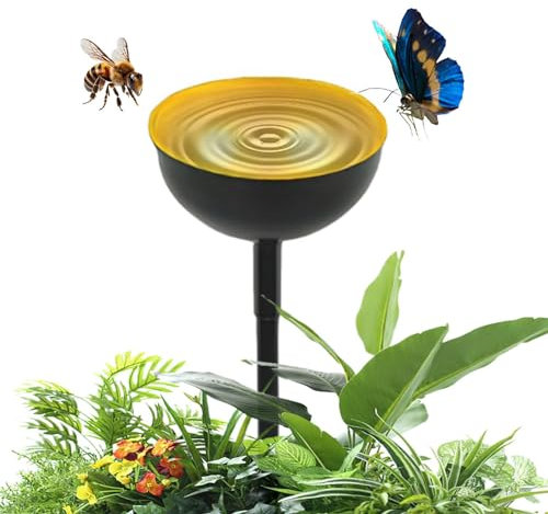 Bienenbewässerungsstation, Bienenbewässerung | Bienenwasser-Futterspender mit Metallpfählen,Metall-Gartenpfähle für die Gartendekoration im Freien, Bienenfutterspender für die Fütterung und Bewässerun