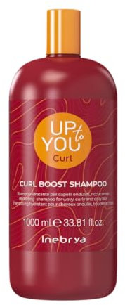Inebrya Up To You Curl Boost, Shampoo idratante per capelli ondulati, ricci e crespi, 1000ml