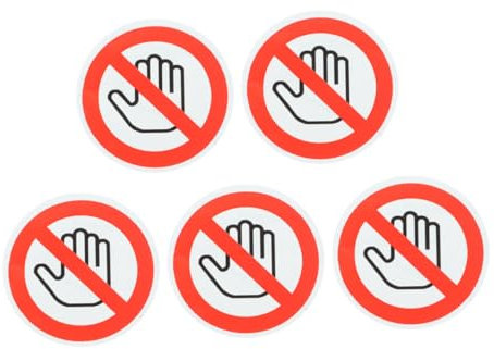 Gadpiparty 5feuilles Panneau Avertissement Ne Toucher Étiquette De Sécurité Autocollante Panneau Avertissement Pour Usine Et Chantier