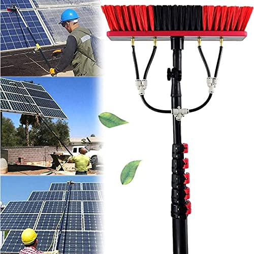 ZHANGGL Asta per la Pulizia dei vetri, Strumento per la Pulizia dei Pannelli fotovoltaici, Spazzola Multiuso con spruzzatore d'Acqua, pulitore Estensibile per Il Lavaggio dei Vet