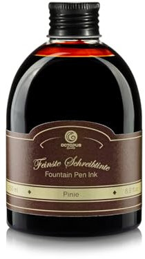 Fountain Pen Ink in Practical Refill Bottle, Writing Ink for Fountain Pen, Fountain Pen Ink, Calligraphy Ink in Pine 250ml