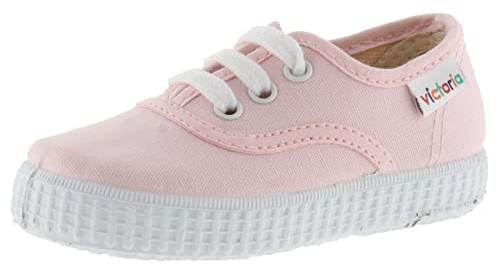 victoria Zapatillas Unisex 1915 Lona & Cordones Blancos 106613 para Niños Rosa 21