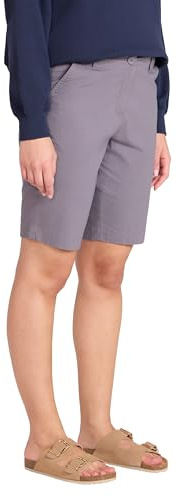 Mountain Warehouse Coast Stretch Womens Shorts - Lightweight 4 Way Stretch Short Pants, Easy Care Ladies Trousers - for Spring Summer, Travelling & Outdoors Grey Women's Size 16