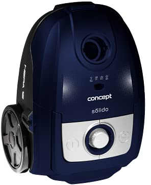 Concept Elettrodomestici VP8076 Aspirapolvere a Traino con Sacco, 700 W, 3 Litri, 66 Decibel, Plastic, Blu