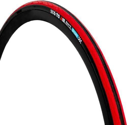 GORIX Road Bike Tire 700×23C or 700×25C or 700×28C Cycling Bicycle (Gtoair) (700×25c, Black×Red(1 Tire))