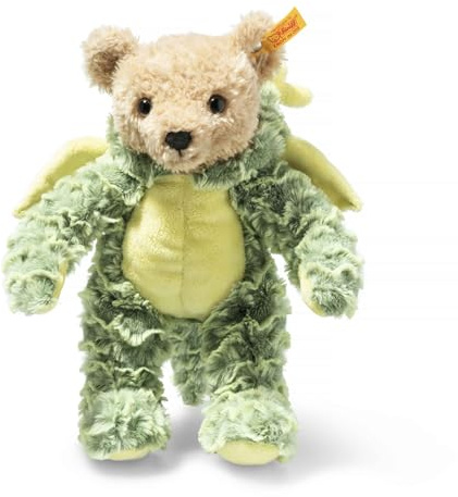 Steiff Kuscheltier Hoodie-Teddybär Drache, Süßes Stofftier, Kinder, Jungen & Mädchen, Friends, Plüschtier 27 cm, Grün, 113284