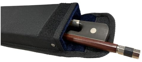 3/4 & 4/4 Upright Double Bass Bow Case (Black) Hold German/French Style Bass Bow