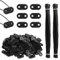 DBREAKS 210 Sets Kit de Fixation de Clôture Brise-Vue de Confidentialité en PVC Résistants à Intempéries, Clips de Montage en PVC, avec 210 Attaches de Câble, pour Pelouse Clôtures Jardin (Noir)