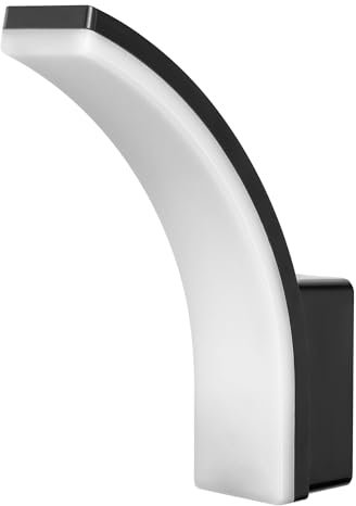 Miratic Applique da Esterno 12W/15W/20W Illuminazione Giardino 4000K IP65 Lampada da Parete Design Moderno Semplice e Snello Luci da Giardino Vari Colori (nero)