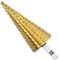 Fongmore Acciaio ad alta velocità 4-32 mm, titanio, rivestito, Step Drill High Speed Acciaio, 1/4, impugnatura esagonale, cambio rapido, punte coniche, metallo, plastica, legno, foro