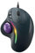 PORLEI Ratón Trackball con cable con iluminación RGB, control ergonómico del pulgar para reducir la tensión muscular, 5 DPI ajustables, conectividad dual USB-C y USB-A, compatible con PC, portátil