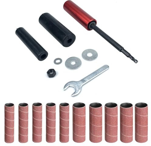 Pcivzxam Accessoires de Remplacement de Tige de Ponçage Ponçage Du Bois Métal Plastique Verre Pierre Mini Ponceuse à Bande Perceuse Ã‰lectrique Conversion de Perceuse Ã‰lectrique au Lithium