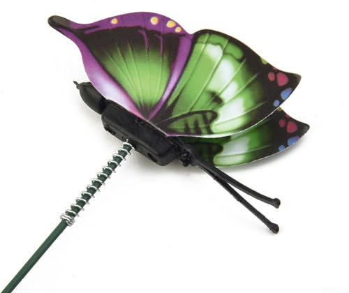 Lot de 50 piquets papillon pour décoration de parterres de fleurs, fabriqués en PVC imperméable, adaptés à toutes les conditions météorologiques