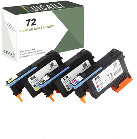 Print Head Compatible for HP 72 for HP72 Printhead Work with DesignJet T1100,T1200,T1100,T1100ps,T1120,T1120ps,T1200,T1300,T2300,T610,T620,T77990,T7999 0,T79 cm 5 (4, G/PBK,MBK/Y,M/C)
