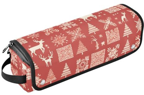 GuoChe Tapis résistant à la chaleur pour fer à lisser, fer à friser, sèche-cheveux, flocons de neige, sac de voyage imprimé pour femme