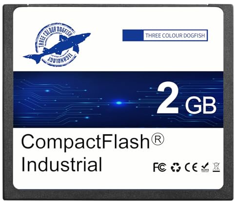 Dogfish Compact Flash Karte 2GB Hochleistungsfähige Industrie CF Speicherkarte mit SLC NAND Flash für Industriecomputer, CNC Maschinen, alte Kameras