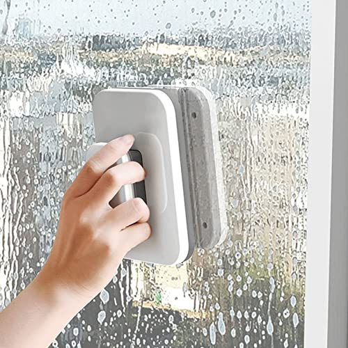 Yechiry Magnetisk Fönsterputs Robust Stort Handtag Högsäkerhetsplastrengöringsverktyg för 3 Till 10 Mm Glasögon, grå, 5,9 X 3,9 X 1,6 Tum, för Hem/växthus