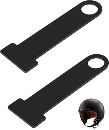 GAJUS 2 Pièces Verrou Antivol de Casque Noir,Extension de Verrouillage D-Ring en Acier Inoxydable,Accessoire de Sécurité Universel pour Moto,Scooter et Vélo Motorisé pour Motards Quotidiens