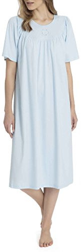 CALIDA Damen Soft Cotton Nachthemd, Hellblau, 52-54 (Herstellergröße: XL)
