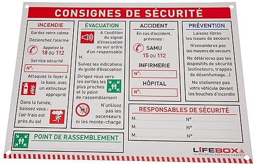 JOD1 LBXJOD1SIGNALconsignes2 - Panneau Horizontal des Consignes De Sécurité