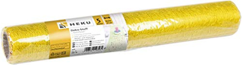 HEKU 30346-10: Textilfiber dekorativt tyg, gul, 5 m x 37 cm