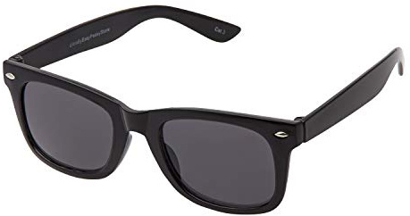 Ultra Kids Sunglasses Ages 3-10 Years, Flexible TPE Rubber Unbreakable Frame UV400 Protection - Retro Classic Style for Boys & Girls - Black