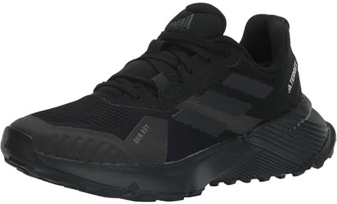 adidas Men's Terrex Soulstride Rain.rdy Trail Running Shoes, Core Black Carbon Grey Six, 7.5 UK
