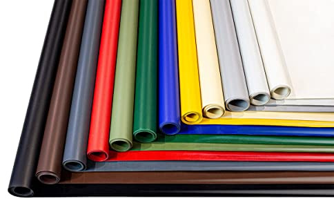 ANKO PLANEN telo per camion in PVC 600 g/m² al metro – telo di copertura industriale pesante con tessuto rinforzato, finitura opaca di alta qualità (Grigio, 2,5 m x 6 m)