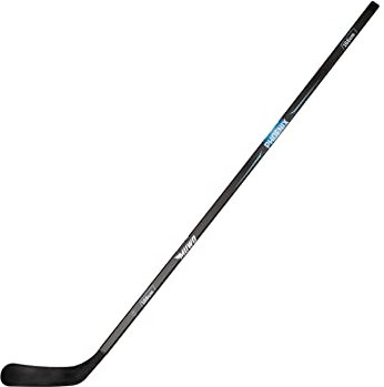 MUWO Eishockeyschläger für Kinder, Jugendliche, Erwachsene aus Birkenholz für rechtshändige Anfänger und Fortgeschrittene in den Längen 128, 148 und 166 cm schwarz (Blau, Erwachsene 166 cm)