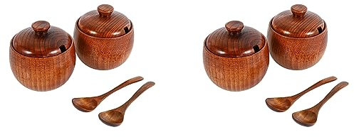 Oladfiop 4 unids especia tarro de lata de azúcar lata con tapa caja de almacenamiento de olla de azúcar tarros de sal recipientes de cocina frascos de