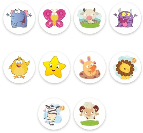 10 Pcs Potty Training Stickers, 10 Styles Color Changing Pee Stickers, Reusable Potty Training Magic Stickers Animal Toilet Target Potty Stickers for Boys Girls Toddlers (10 Patterns)