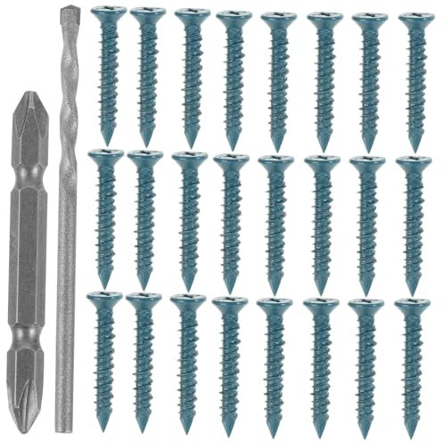 Veemoon De Plástico Para Hormigón Tornillos Brocas Para Yeso y Muros De Hormigón Kit De Fijación Completo