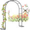 Gartenbögen aus schwarzem Metall, elegante Pavillons und Pflanzenstützen für Hochzeitsdekoration und Kulisse
