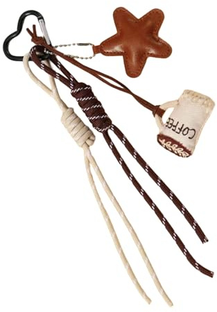 ZWTPGKRD Pendentif en forme de tasse de café de dessin animé fonctionnel, idéal pour sacs à dos, sacs, porte-clés, accessoire de charme portable, Café moka