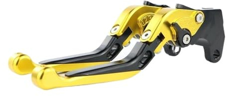 Handbromsspakar motorcykel Kompatibel med TDM 900A 2006-2010 900 2012 2013 2014 CNC justerbar hopfällbar utdragbar motorcykel bromskopplingsspak(Yellow)