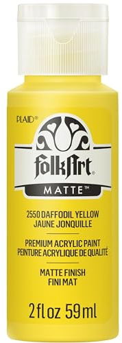 FolkArt Acrylic Paint in Assorted Colors (2 Ounce), 2550 Daffodil Yellow