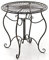 CLP Eisentisch Indra | Metalltisch im nostalgischen Design für Garten & Balkon | runder Bistrotisch wetterfest & pflegeleicht, Farbe:Bronze