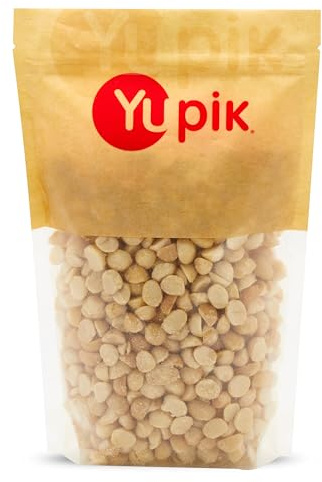 Yupik Macadamia Nuts, Medium Pieces, 2.2 lb (35.2 oz), Raw and Unsalted, Gluten-Free and Kosher, Unroasted Oil-Free Nuts with Creamy Flavor, Source of Fiber, Ideal for Baking, Cooking, and Healthy Snacking