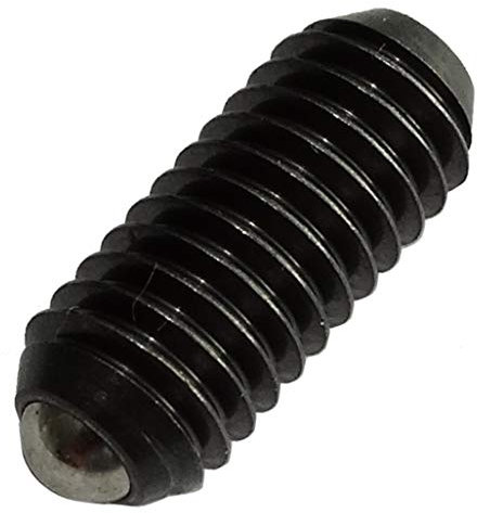 AERZETIX - Set di 2 Posizionatori a molla con Sfera e Intaglio - Taglia M6 - Lunghezza 14mm - Acciaio Brunito - C43463